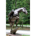 Escultura de caballo de latón de tamaño de vida jardín